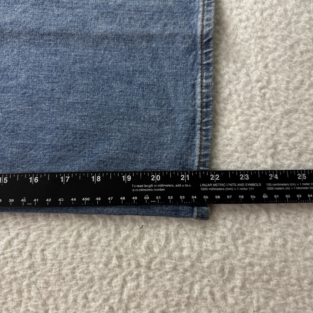 Madewell Jeans Women's 34P Blue Wide Leg Crop High Rise Whiskered Denim - Picture 7 of 11
